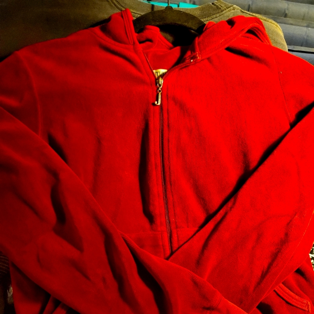 Juicy jacket velour hoodie L maroon